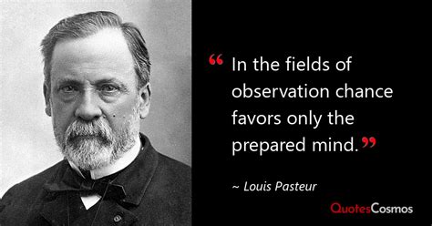 What did Pasteur mean by saying in the fields of observation .